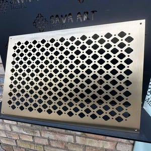 Fully customized SOLID Brushed BRASS Air Grilles, Custom Vent Covers, Air Registers, Air diffusers, Ventilation Grilles