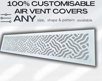 Custom-made Rear Mounting Ventilation Grilles, Custom Metal Framed HVAC Registers - Unique Home Art Pieces