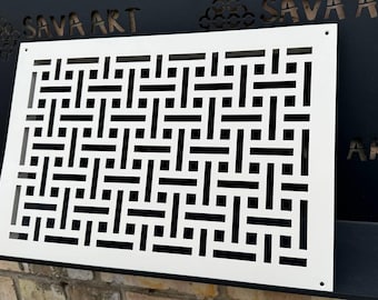 Fully Personalized Metal Framed Air Ventilation Screens - Bespoke Metal Air Grilles with Rear Inset - Made-to-Order Metal Air Vent Covers