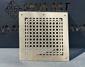 Fully customized PURE BRASS Air Grilles, Custom Vent Covers, Air Registers, Ventilation Grilles | | Max Width/Length - 50 x 80 in.