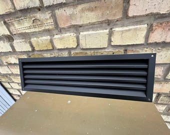 Artisan Metal Air Passage Grates with Rear Flange - Rear Mounting Custom Metal Air Diffusers - Tailored Metal Air Flow Panels