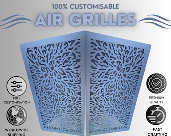 Personalized Flat Air Vent Grilles - Handcrafted Custom Flat Vent Grilles 1mm thick - Unique Designs for Your Home