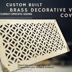 Fully customized PURE BRASS Flat Air Grilles, Bespoke Flat Shape Vent Covers, Air diffusers, Ventilation Grilles