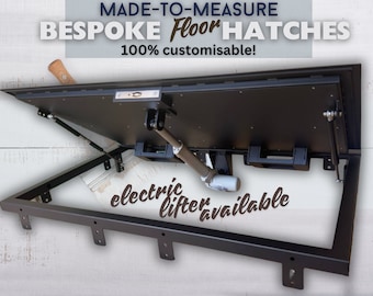 Tailored Floor Hatch with Electric lifting system - Made-by-Measure Steel Floor Access Door with Remote controlled opener