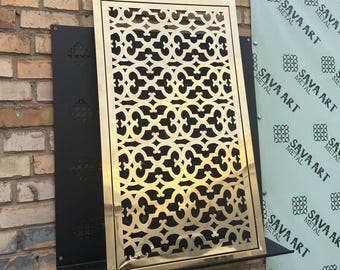 Bespoke Natural Brass Access Panels  with Hinges and Latches + Push-to-Open Lock | 100% Design and Size Customisation