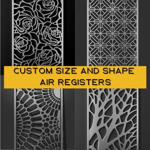 Tailored Metal Vent Covers - Personalized Steel Rear Flange Air Passage Grilles - Max Width/Length - 60 x 80 inches