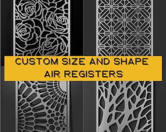 Tailored Metal Vent Covers - Personalized Steel Rear Flange Air Passage Grilles - Max Width/Length - 60 x 80 inches