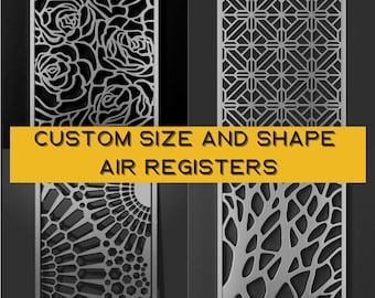 Tailored Metal Framed HVAC Grates - Personalized Metal Rear Flange Air Passage Grilles - Handcrafted Metal Air Flow Screens - Rear Mounting