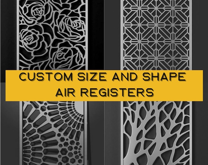 Featured listing image: Tailored Metal Vent Covers - Personalized Steel Rear Flange Air Passage Grilles - Max Width/Length - 60 x 80 inches