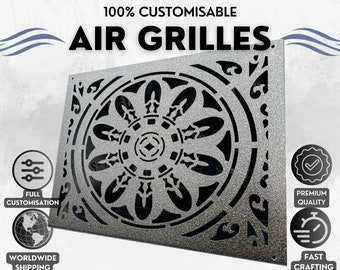Custom Metal Flat Ventilation Panels - Personalized Home Decor - Bespoke Metal Flat HVAC Grilles