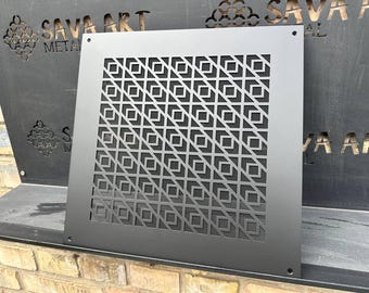 Unique Metal Framed Air Passage Panels - Personalized Metal Framed Air Ventilation - Artisan Metal Framed Air Flow Grilles