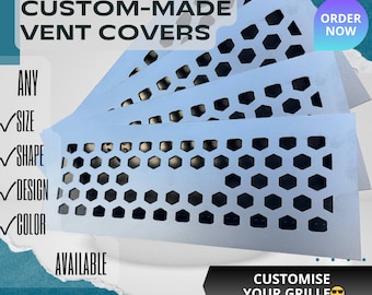 Bespoke Metal Framed HVAC Registers with Rear Flange - Tailored Metal Framed HVAC Grates - Customizable Air Vent Covers