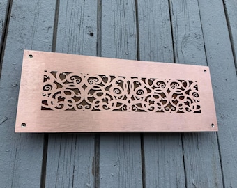 Custom Size and Deign Solid Copper Vent Covers | Ornate Metal Grilles, Screens, Grates