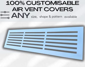 Fully Custom Air Vent Grilles with Back Frame 1mm thick Steel - Design Your Ideal Vent Cover