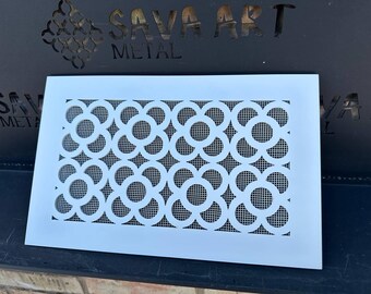 Unique Metal Framed Air Vent Screens - Handcrafted Metal Air Diffusers with Rear Flange - Custom Metal Framed HVAC Registers