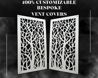 Fully Personalized Metal Framed Air Ventilation Screens - Bespoke Metal Air Grilles with Rear Inset - Made-to-Order Metal Air Vent Covers