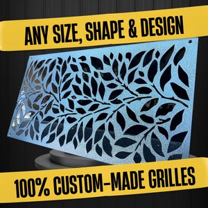 Bespoke Flat Metal Ventilation Grilles 1mm thick - Custom-Made Flat Vent Covers - Fully Custom Flat Air Vent Grilles