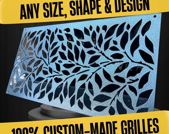 Bespoke Flat Metal Ventilation Grilles 1mm thick - Custom-Made Flat Vent Covers - Fully Custom Flat Air Vent Grilles