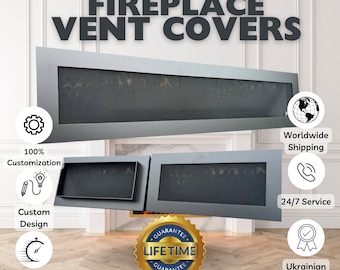 Custom-built Fireplace Ventilation Grilles, Air Vents, Vent Covers, HVAC Air Grates