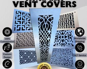 Customized Flat Air Vent Screens - Bespoke Metal Air Flow Diffusers - Handcrafted Flat Metal Air Vent Panels