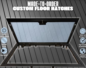 Custom Built Bespoke Glass Floor Hatch -Personalized Glass Floor Access Panel - Customizable and Sophisticated
