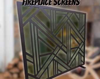 ANY SIZE & PATTERN Decorative Custom metal Fireplace screen | Personalised Fireplace accessoires