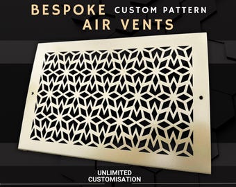 Tailored Air Vent Covers with Back Frame - Handcrafted Air Vent Covers - Personalize Every Detail
