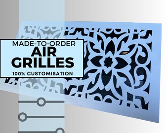 Handcrafted Flat Air Vent Covers - Unique 1mm thick Ventilation Grilles - Choose Your Pattern and Color