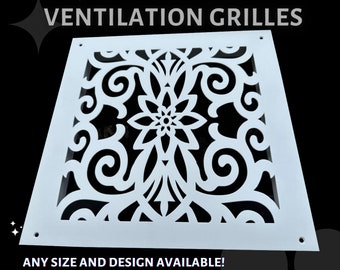 Custom Size Personalized Air Vent Covers with Rear Mount - Choose Your Size and Pattern