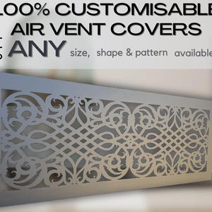 Rear Mounting Frame Handcrafted Custom Vent Grilles - Custom Metal Ventilation Covers - Unique Designs for Your Home