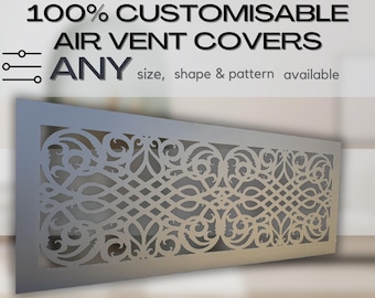 Rear Mounting Frame Handcrafted Custom Vent Grilles - Custom Metal Ventilation Covers - Unique Designs for Your Home