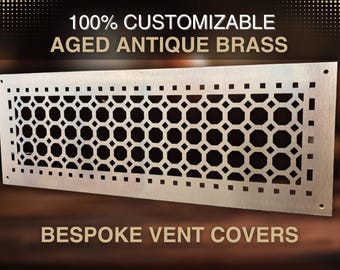 ANY SIZE and DESIGN Aged Antique Brass Vent Covers \ Grilles \ Screens \ Grates | 100% Design and Size Customisation