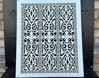 Handcrafted Metal Flat Air Cabinet Screens - Personalized Metal Flat Air Passage Grates - Bespoke Home Accents -