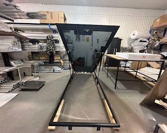 Made-to-order bespoke Glass Floor Door with Key lock system - Unique Glass Cellar Access Panel Unit - Custom Glass Floor Hatch