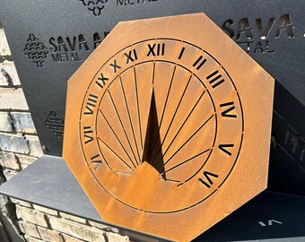 Corten steel Custom Metal Sundials | Personalised Anniversary gift | No Personalisation Limits
