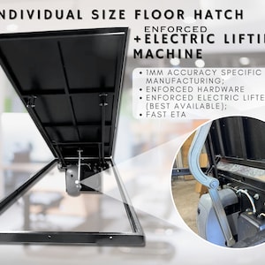 Electric Lifter Handmade Steel Floor Hatch - Made-to-Measure Steel Floor Access Door