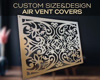 Custom Metal Flat Ventilation Covers - Create your own Design - 100% Custom Sizing with 1mm accuracy