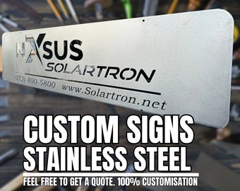 Custom Stainless Steel House Sign, Business sign/plaque, 100% Customisation