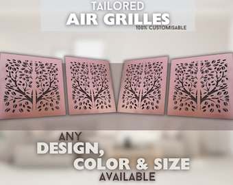 Custom Metal Ventilation Covers \ Air Grilles 20 gauge Steel - Create Your Perfect Look - Any Design, Size, and Color available