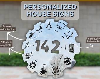 Custom Personalised House Signs, Stainless Steel House Sign, Business sign/plaque