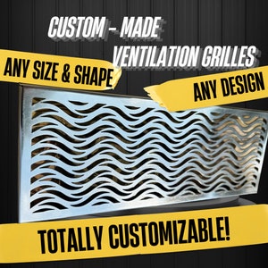 Rejillas de ventilación de acero inoxidable de tamaño y diseño individuales, registros de aire, cubiertas de ventilación, registros, rejillas de aire HVAC