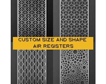 Tailored Metal Framed Air Diffusers with Rear Flange Mounting - Bespoke Home Details - Personalized Metal Framed Air Passage Grilles