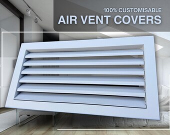 Artisan Metal Air Passage Air Grille with Internal Frame - Rear Mounting Custom Metal Air Diffusers - Tailored Metal Air Flow Panels
