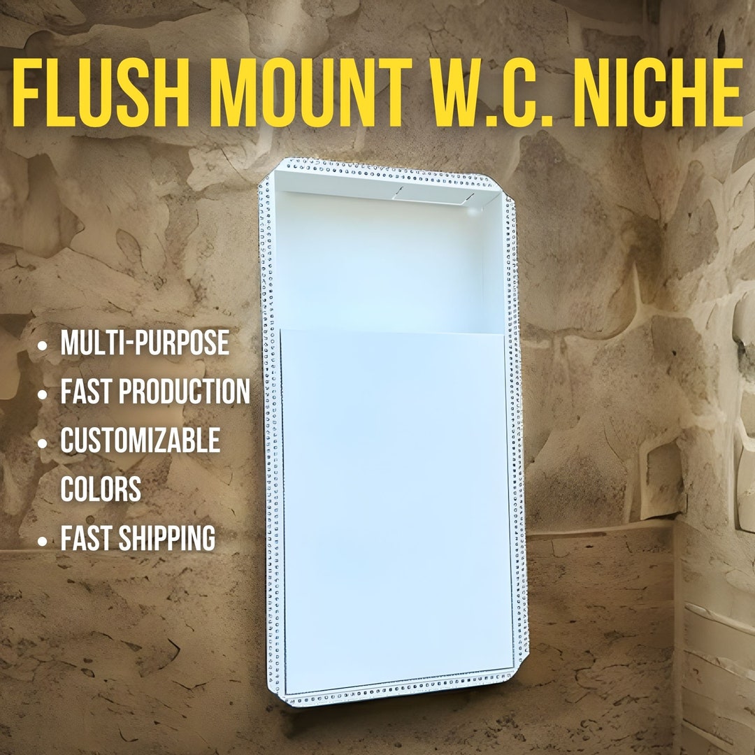 Niche De Chasse D'eau Ajustée Fittes – Modèle Luxe – Pour W.C. Encastré