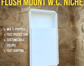 Flush Mount W.C. Niche, Wall-mounted Water Closet Kit, Hidden W.C. niche