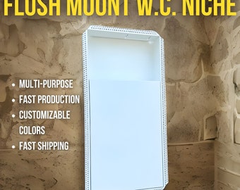 20 x 30 in Flush Mount W.C. Niche, Wall-mounted Water Closet Kit, Hidden W.C. niche