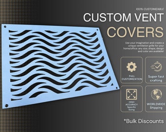 Customized Flat Air Vent Screens - Bespoke Metal Air Flow Diffusers - Handcrafted Flat Metal Air Vent Panels