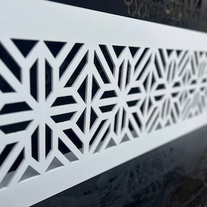 Rear Mounting Handcrafted Metal Framed Air Flow Screens - Bespoke Metal Framed Air Ventilation Panels - Custom Metal Framed HVAC Registers
