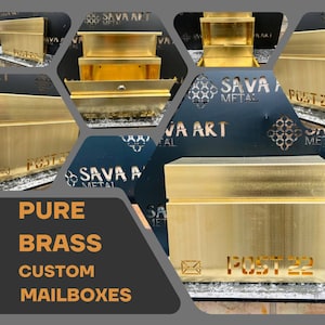 PURE BRASS Personalized Mailbox | Modern Wall mount 100% Brass Letter box | Unique personalized Post Box