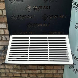 Maßgeschneiderte Luftstromsiebe mit Metallrahmen - Handgefertigte HKL-Gitter aus Metall mit hinterem Flansch - personalisierte Luftdurchgangsgitter mit Metallrahmen